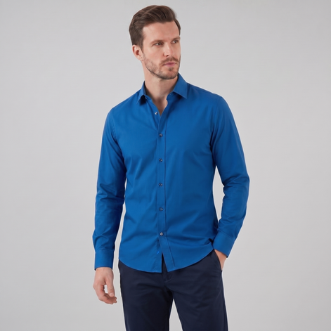 Herren Slim Fit Langarmhemd