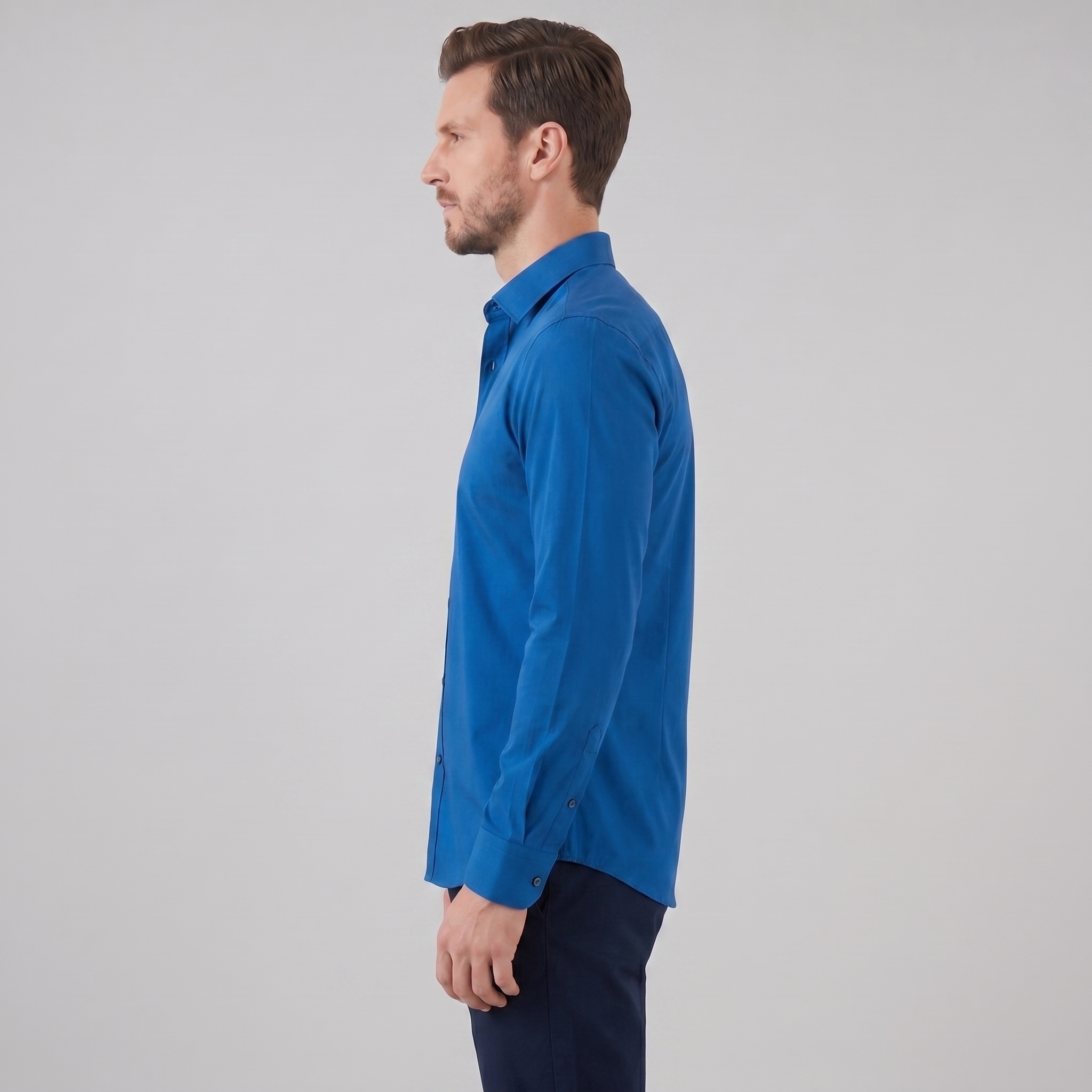 Herren Slim Fit Langarmhemd