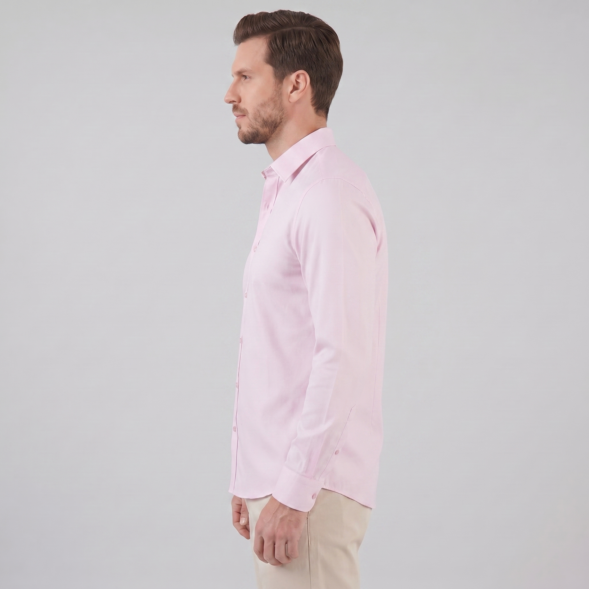 Herren Slim Fit Langarmhemd