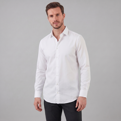 Herren Slim Fit Langarmhemd