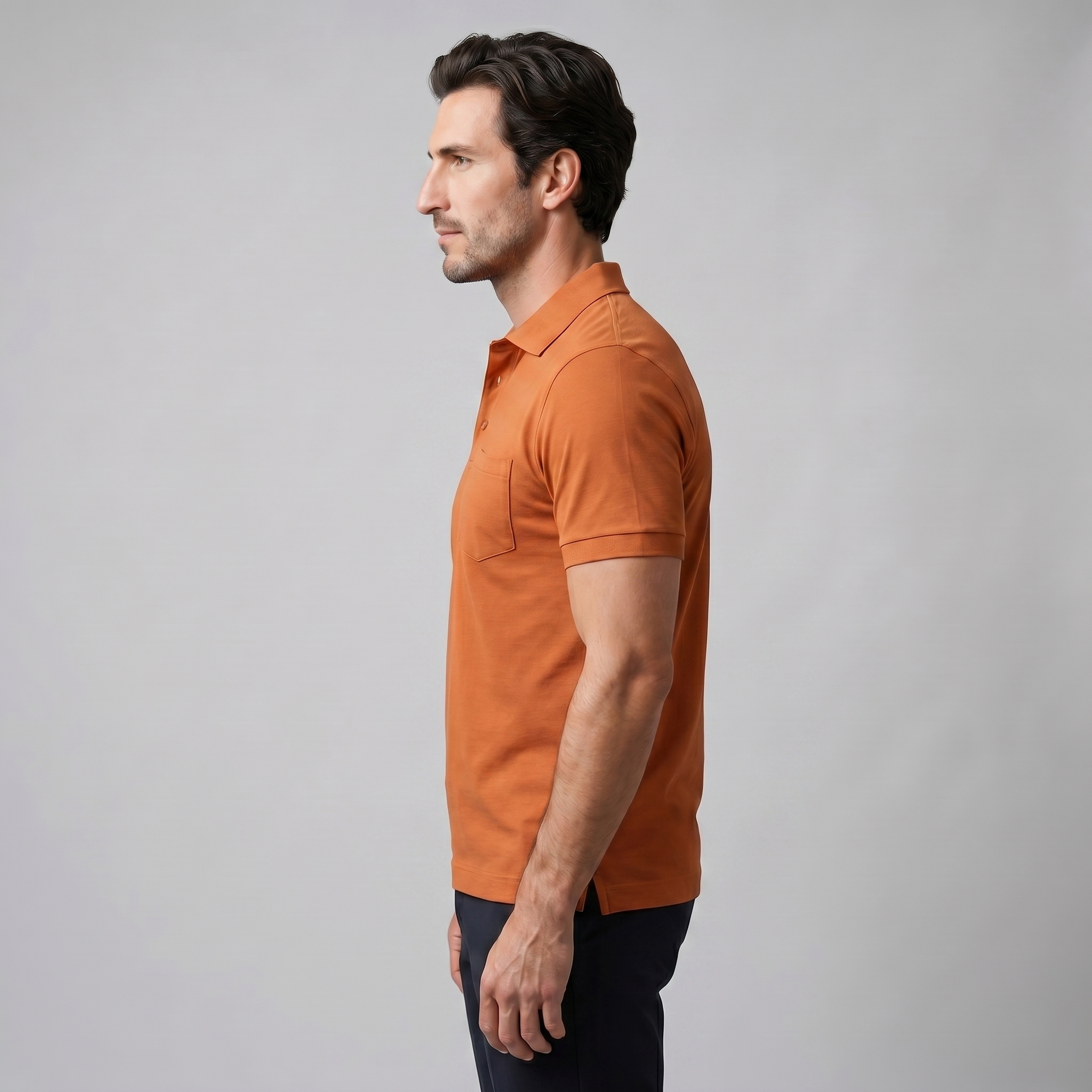 Herren Slim Fit Polohemd Mit Moderner Passform