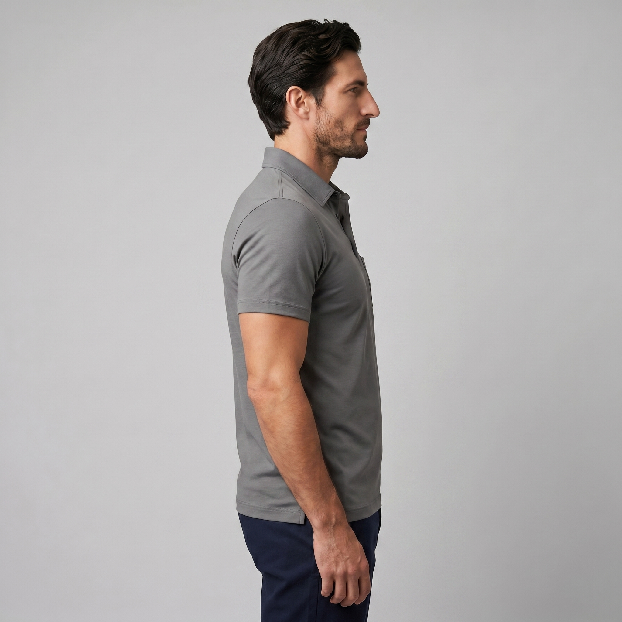 Herren Slim Fit Polohemd Mit Moderner Passform