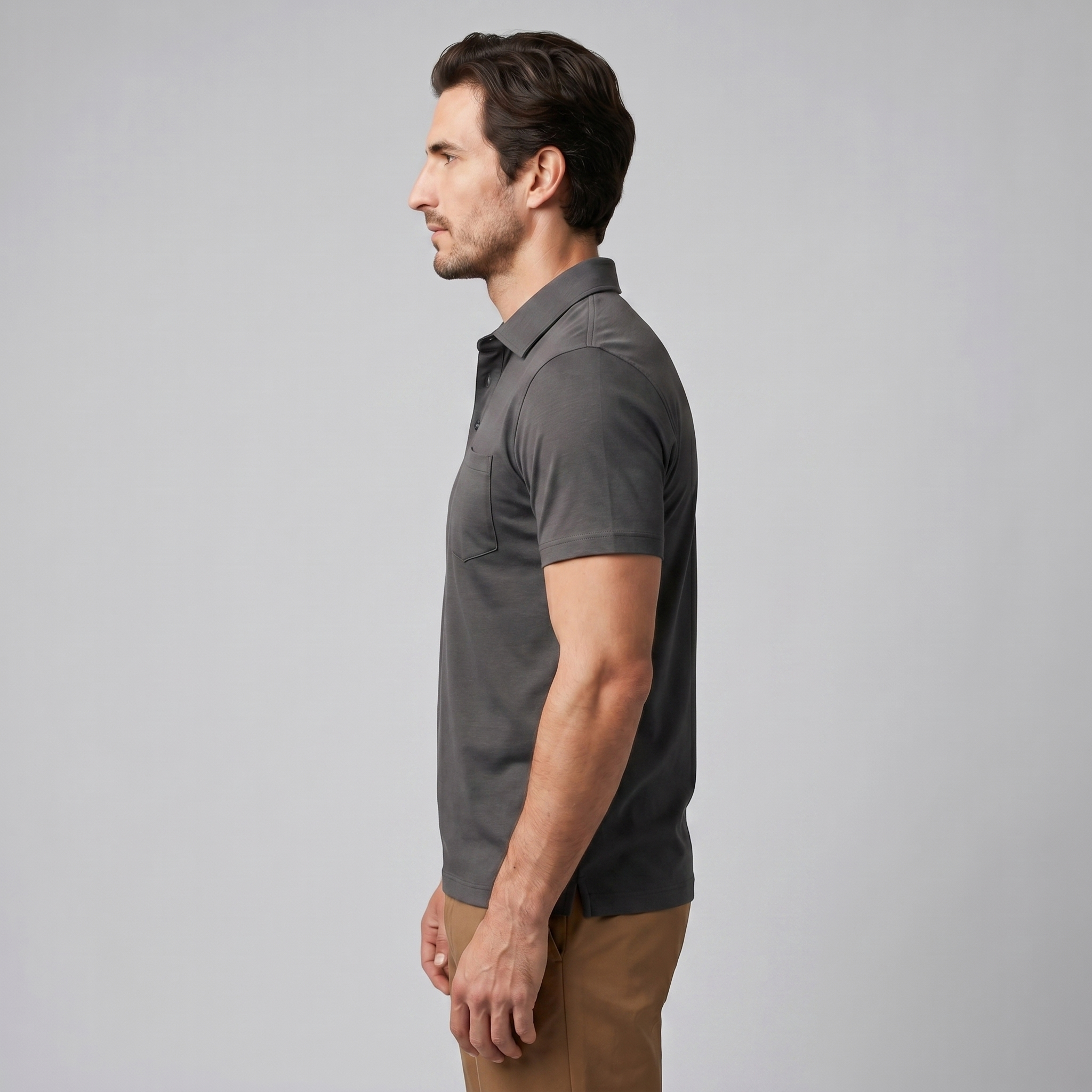 Herren Slim Fit Polohemd Mit Moderner Passform