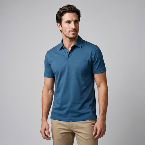 Herren Slim Fit Polohemd Mit Moderner Passform