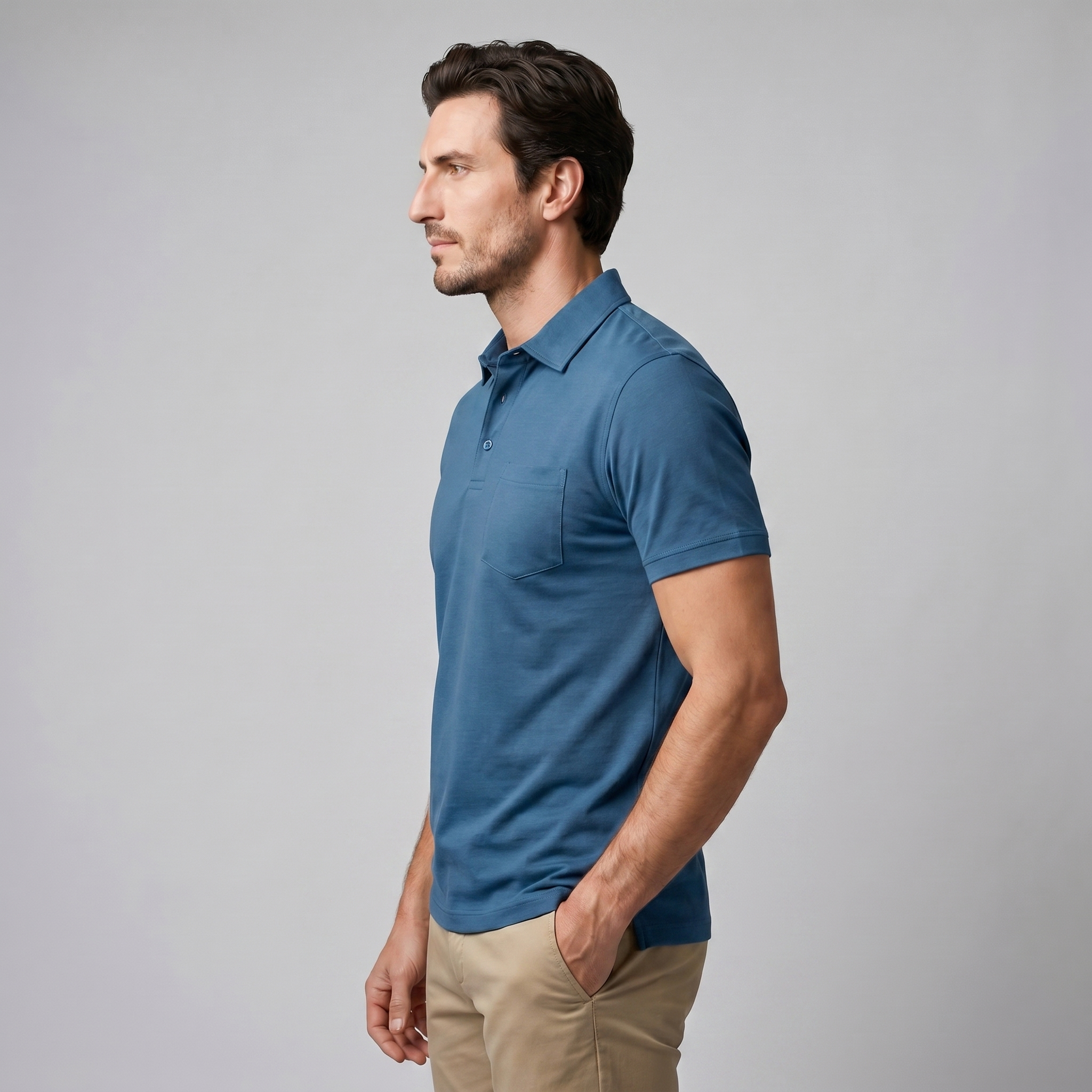 Herren Slim Fit Polohemd Mit Moderner Passform
