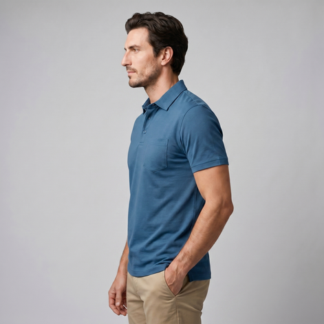 Herren Slim Fit Polohemd Mit Moderner Passform