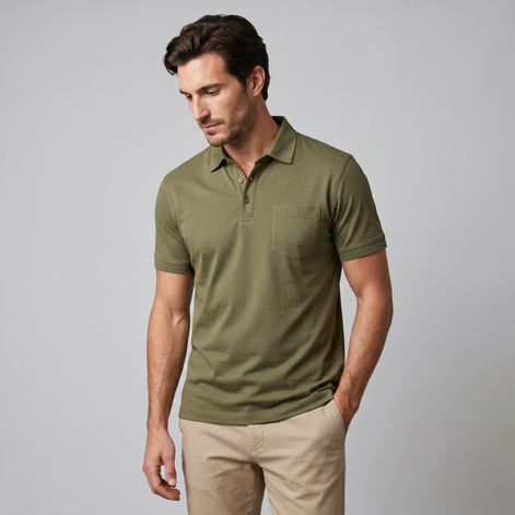 Herren Slim Fit Polohemd Mit Moderner Passform