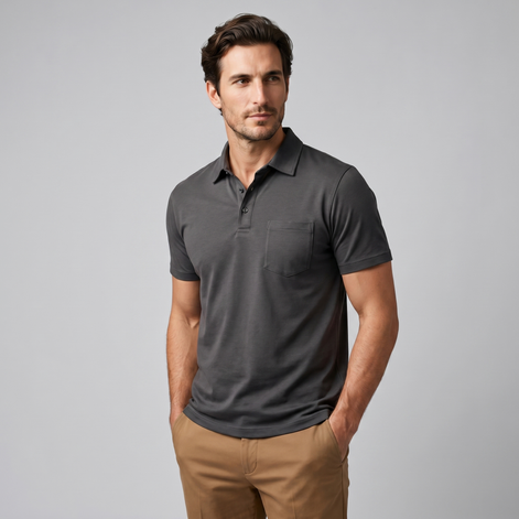 Herren Slim Fit Polohemd Mit Moderner Passform