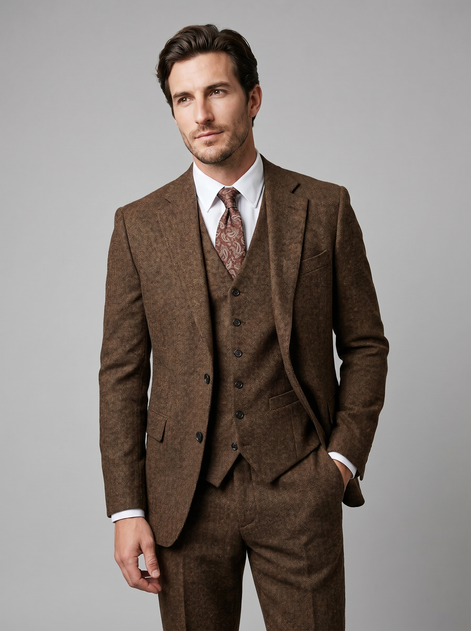 Herren Slim Fit Drei Teile Anzug Mit Weste Für Hochzeiten