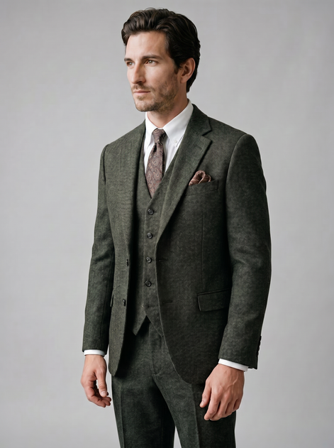 Herren Slim Fit Drei Teile Anzug Mit Weste Für Hochzeiten
