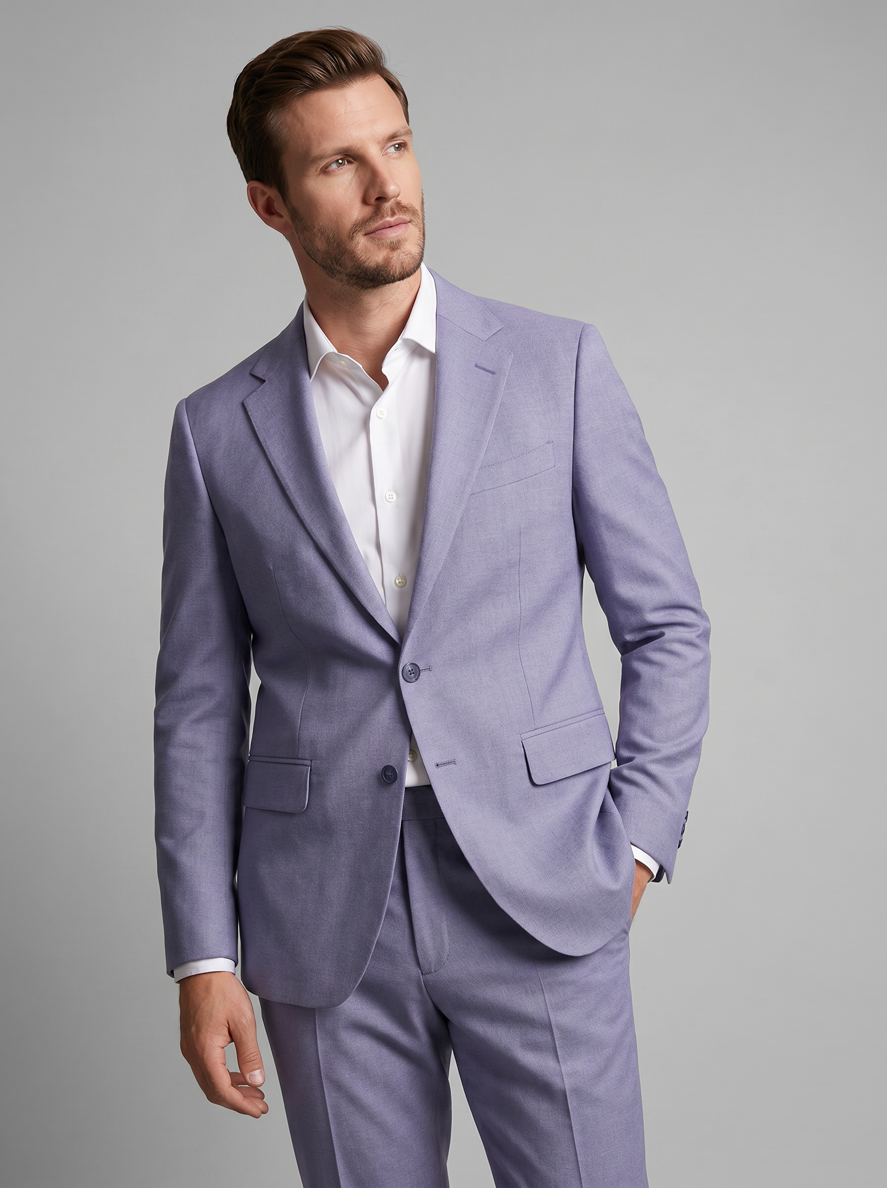 Herren Slim Fit Zweiteiliges Anzugset Für Hochzeitsgast