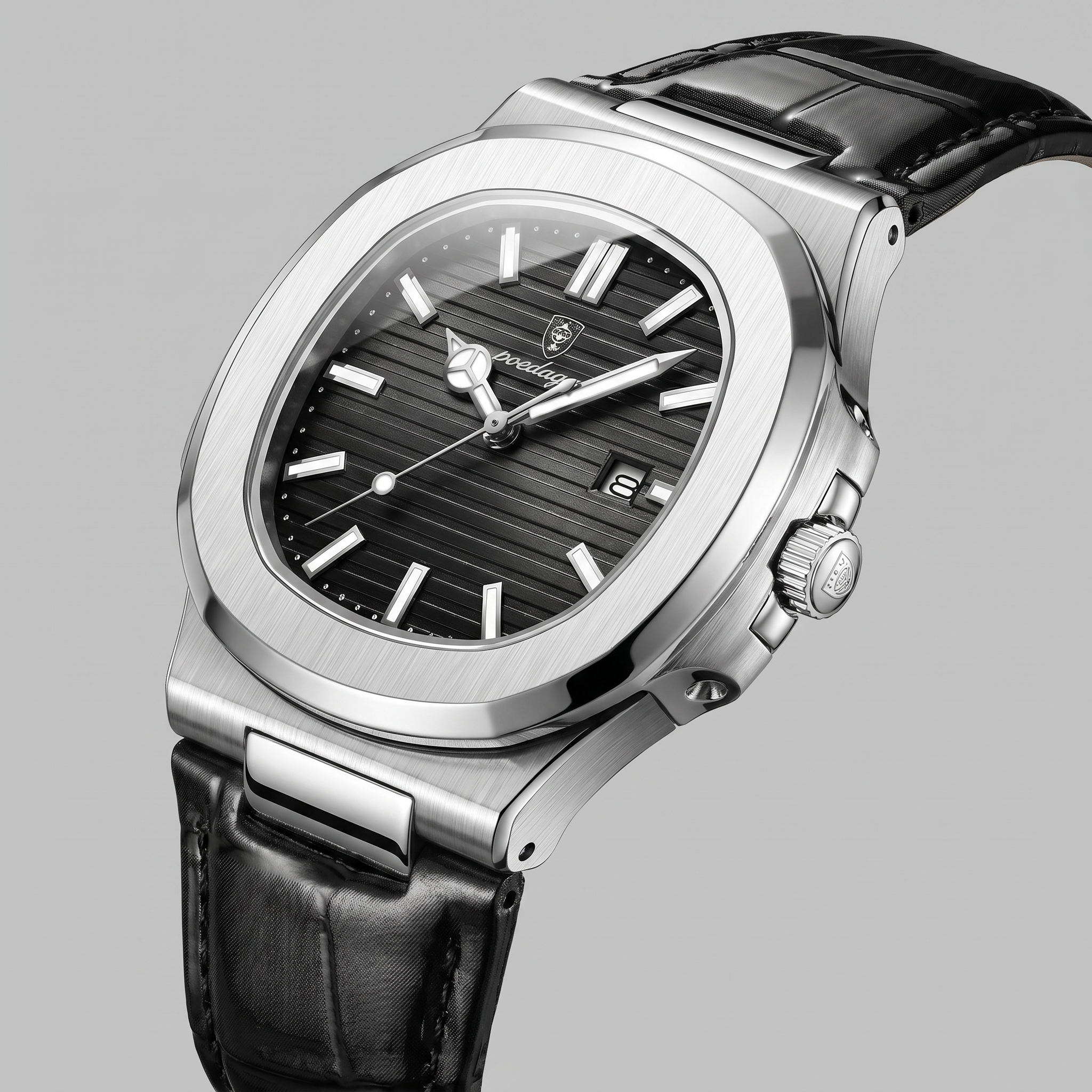 Herrenuhr Sportliche Luxus Lederarmbanduhr