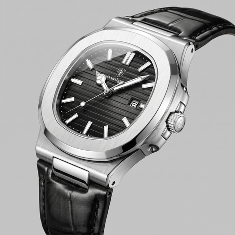 Herrenuhr Sportliche Luxus Lederarmbanduhr