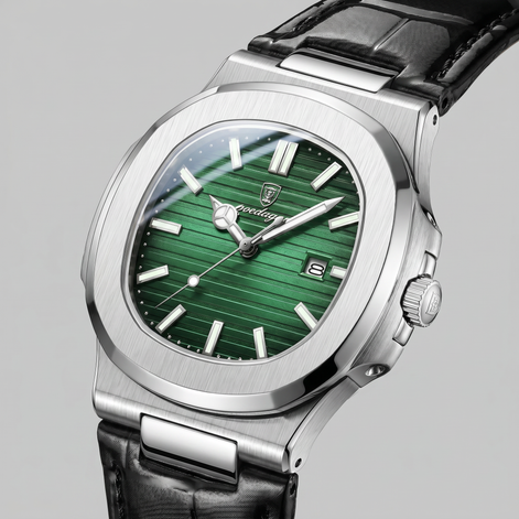 Herrenuhr Sportliche Luxus Lederarmbanduhr