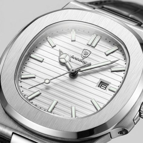 Herrenuhr Sportliche Luxus Lederarmbanduhr