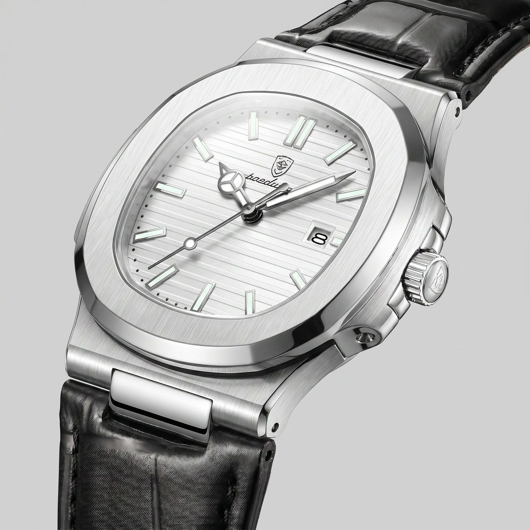 Herrenuhr Sportliche Luxus Lederarmbanduhr