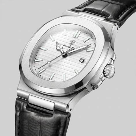 Herrenuhr Sportliche Luxus Lederarmbanduhr