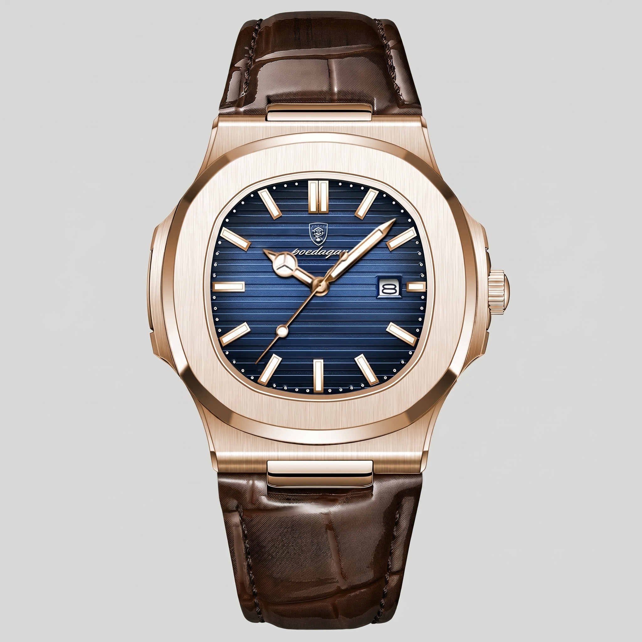 Herrenuhr Sportliche Luxus Lederarmbanduhr