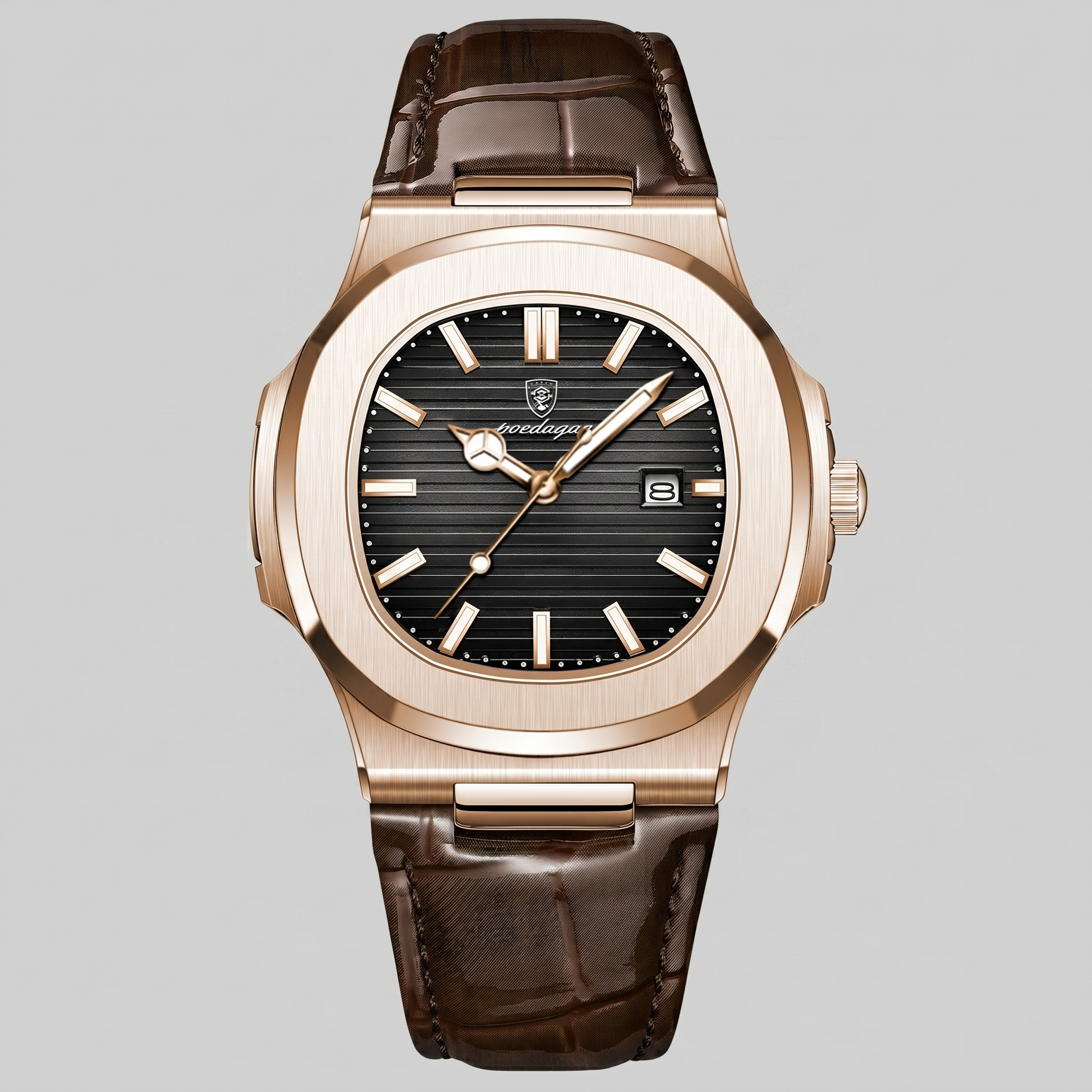 Herrenuhr Sportliche Luxus Lederarmbanduhr