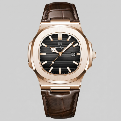 Herrenuhr Sportliche Luxus Lederarmbanduhr
