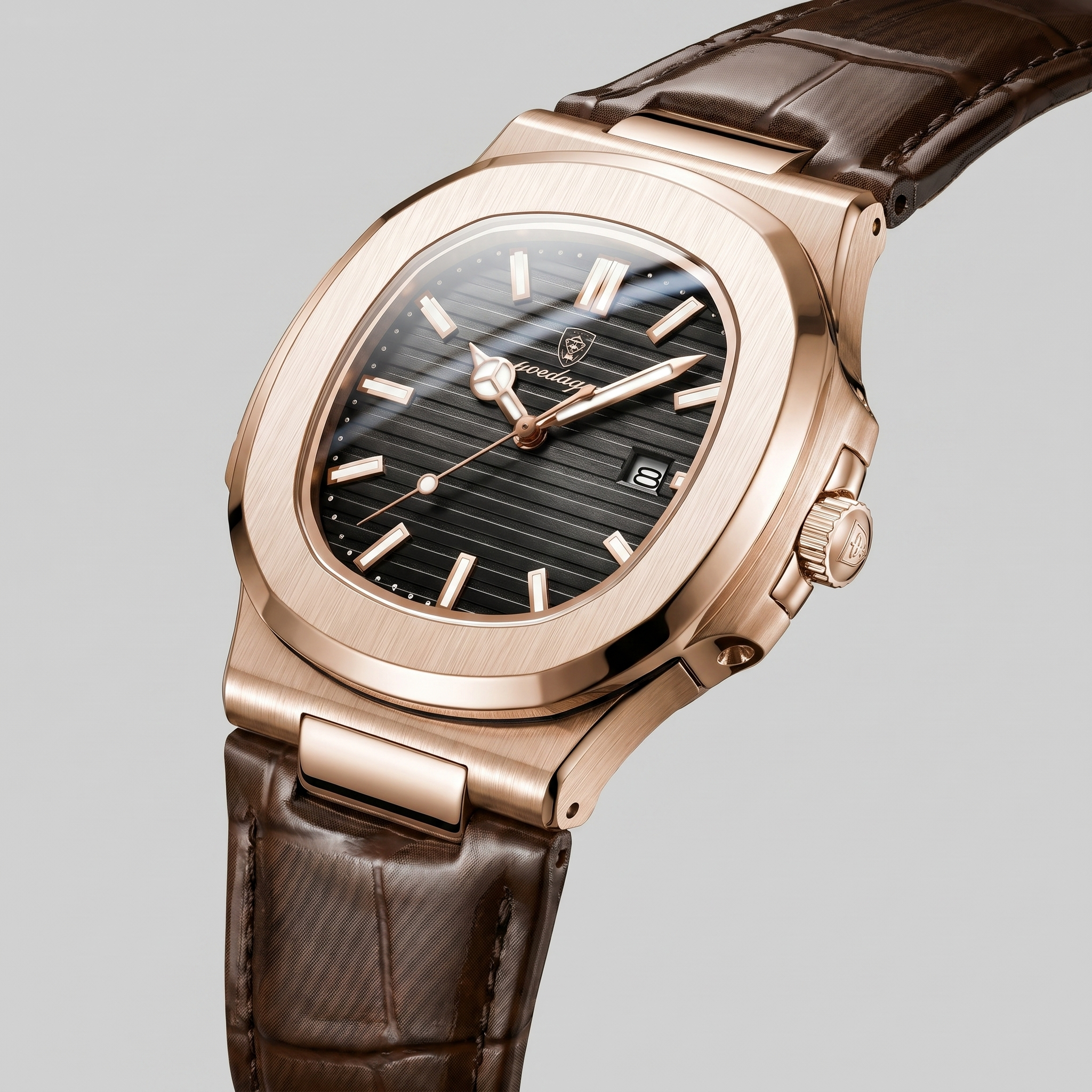 Herrenuhr Sportliche Luxus Lederarmbanduhr