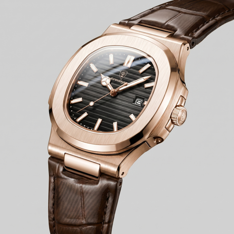 Herrenuhr Sportliche Luxus Lederarmbanduhr