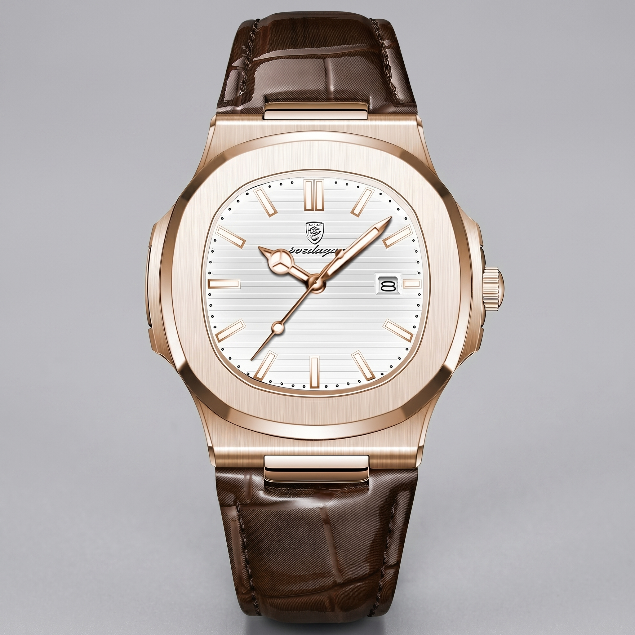 Herrenuhr Sportliche Luxus Lederarmbanduhr