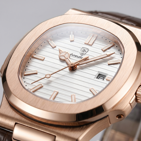 Herrenuhr Sportliche Luxus Lederarmbanduhr