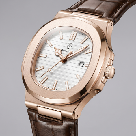 Herrenuhr Sportliche Luxus Lederarmbanduhr