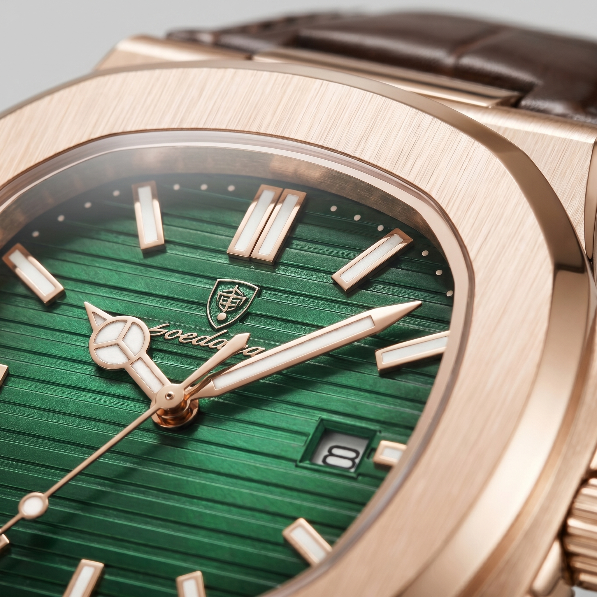 Herrenuhr Sportliche Luxus Lederarmbanduhr