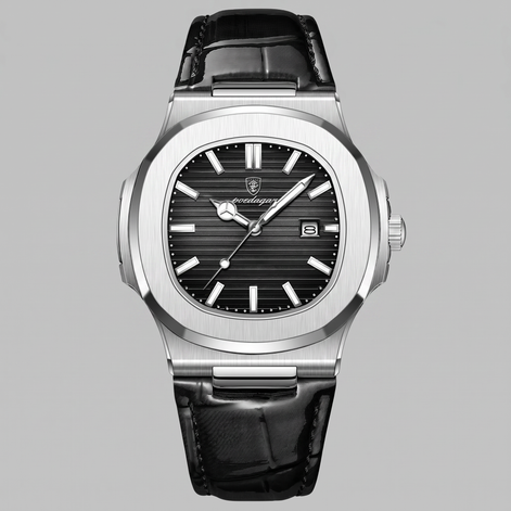 Herrenuhr Sportliche Luxus Lederarmbanduhr