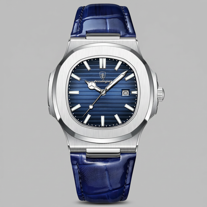 Herrenuhr Sportliche Luxus Lederarmbanduhr