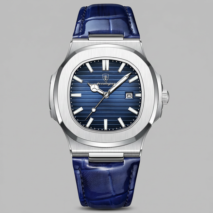 Herrenuhr Sportliche Luxus Lederarmbanduhr