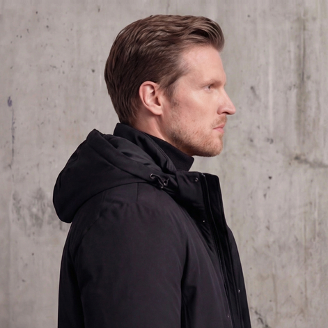 Herren Frühlings-Pufferjacke mit Kapuze