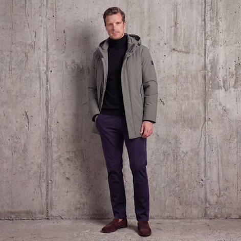 Herren Frühlings-Pufferjacke mit Kapuze