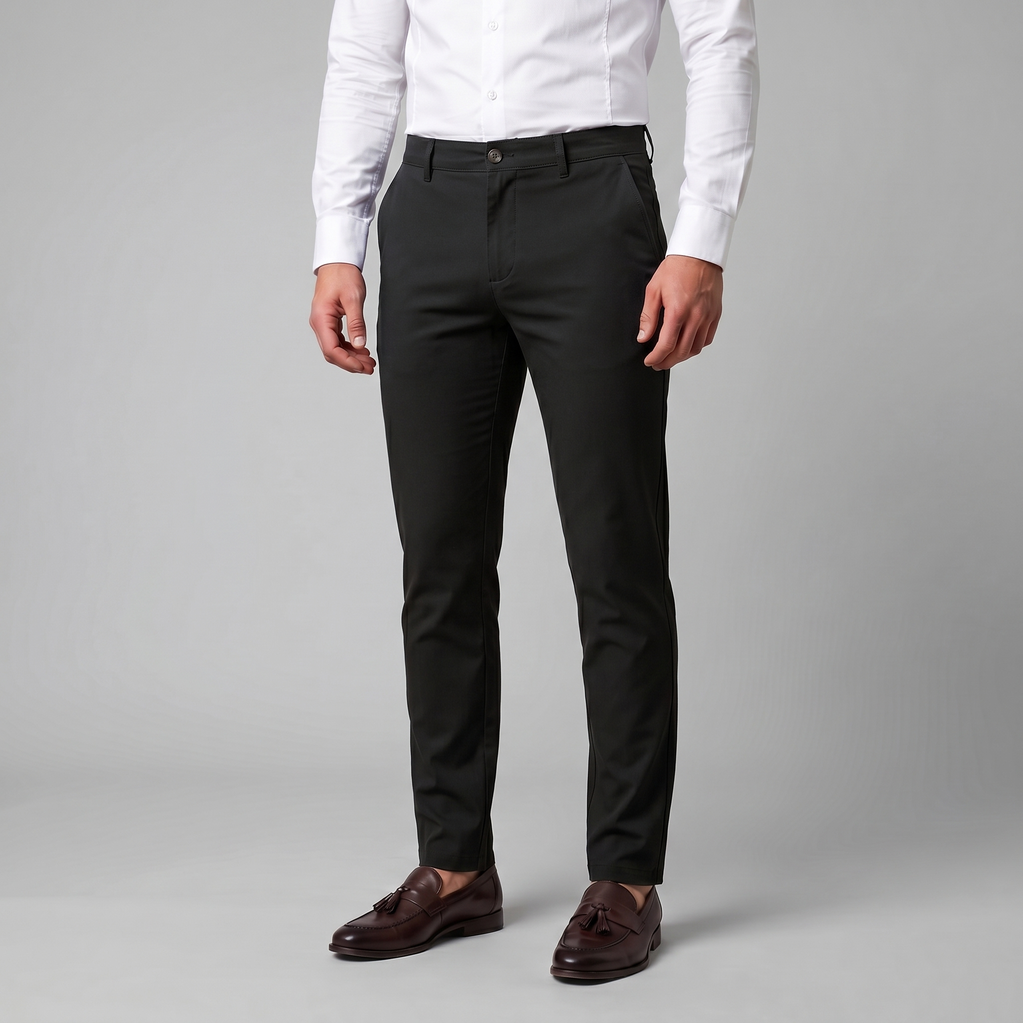 Herren Chinohose Mit Geradem Bein