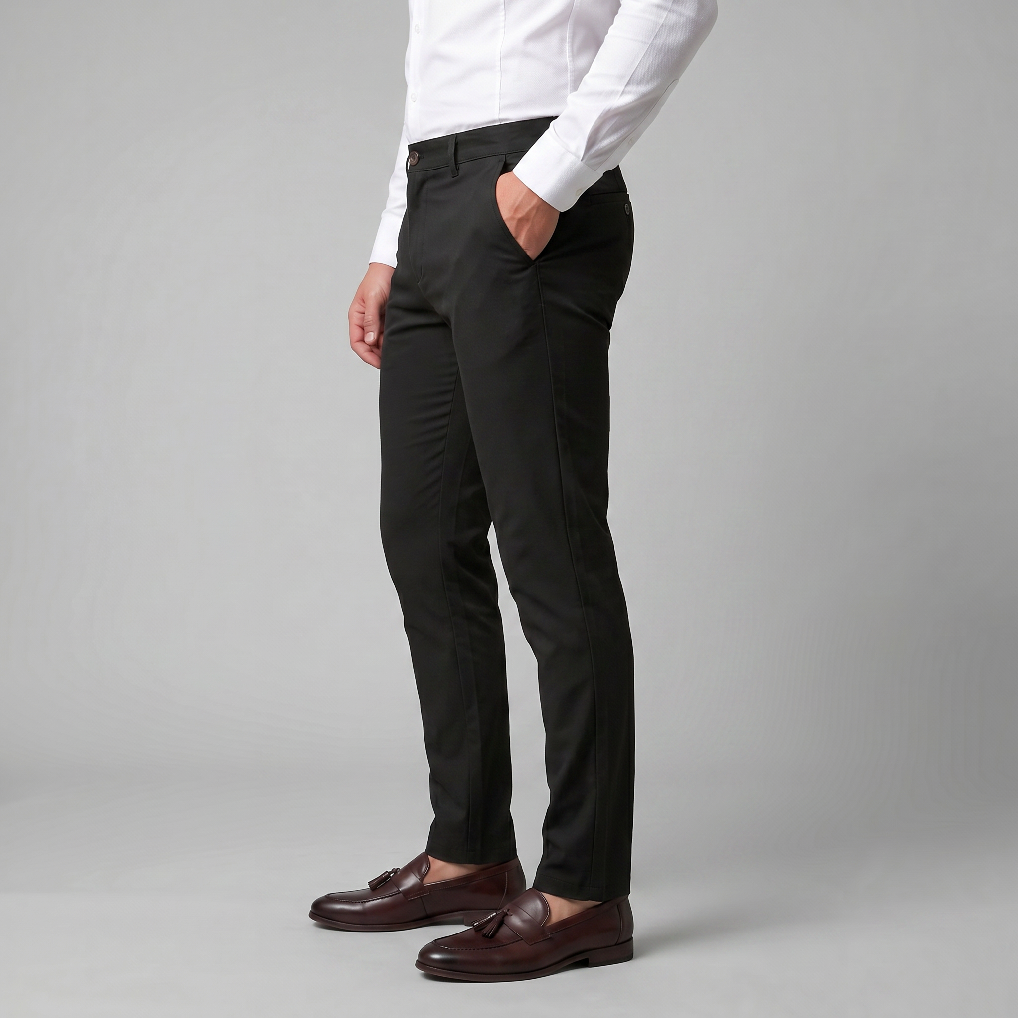 Herren Chinohose Mit Geradem Bein
