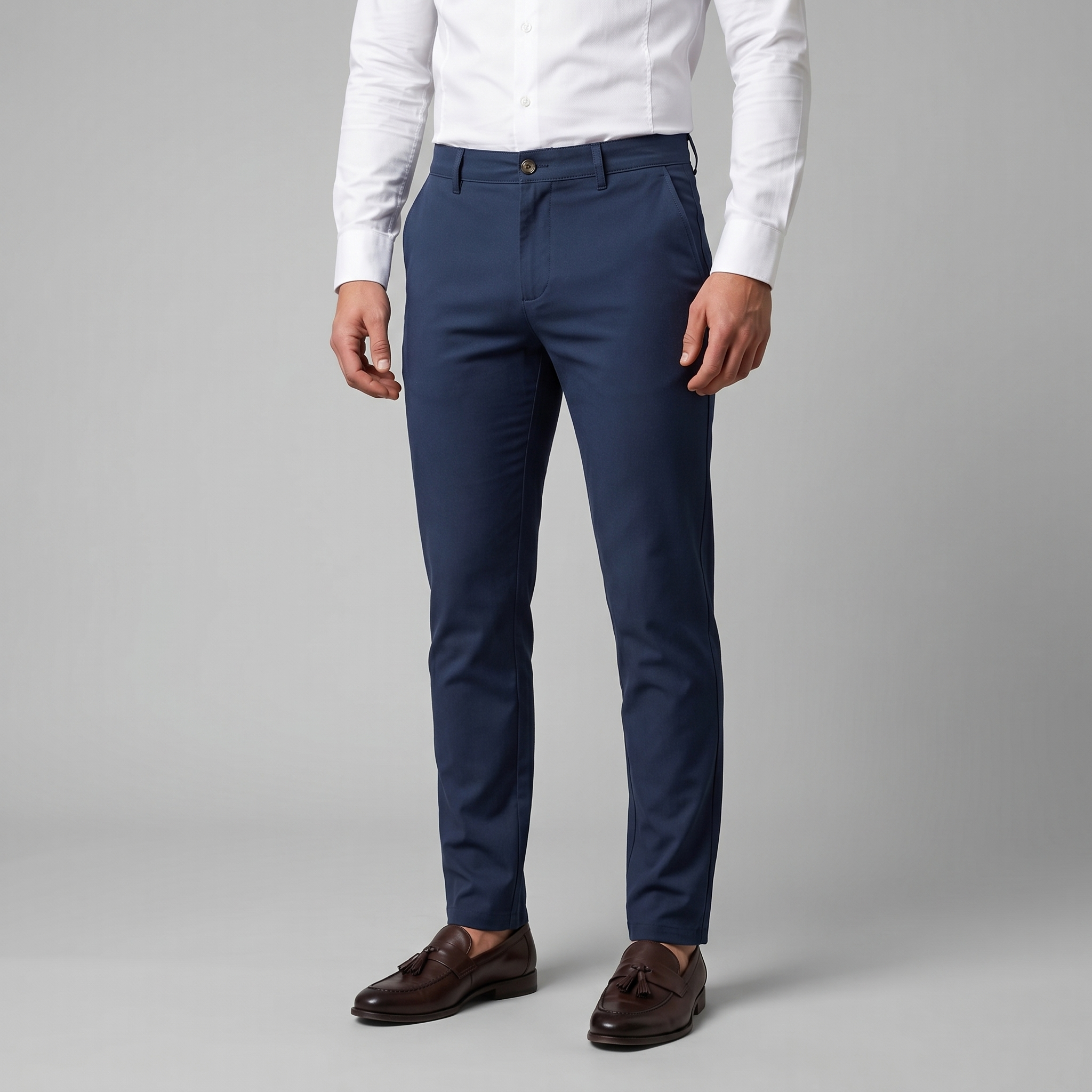 Herren Chinohose Mit Geradem Bein
