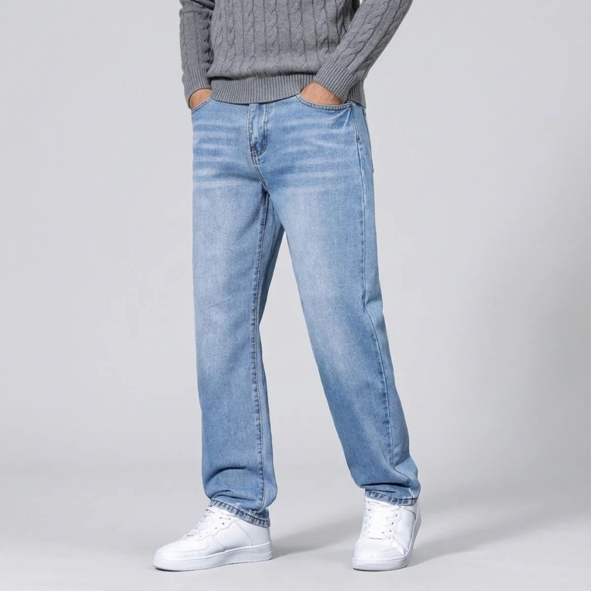 Herren Jeans Mit Geradem Bein Klassisch