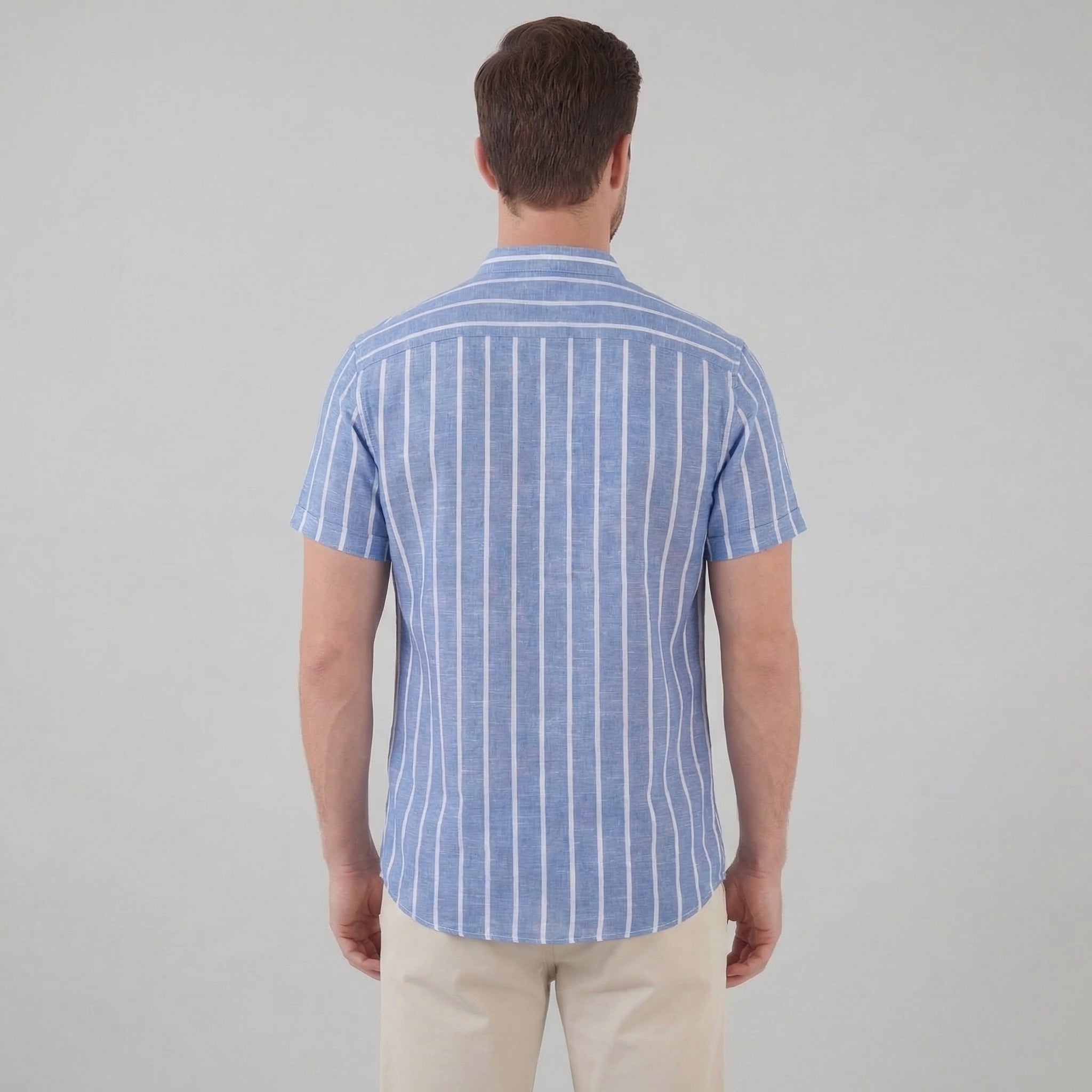 Herren Streifen Freizeithemd