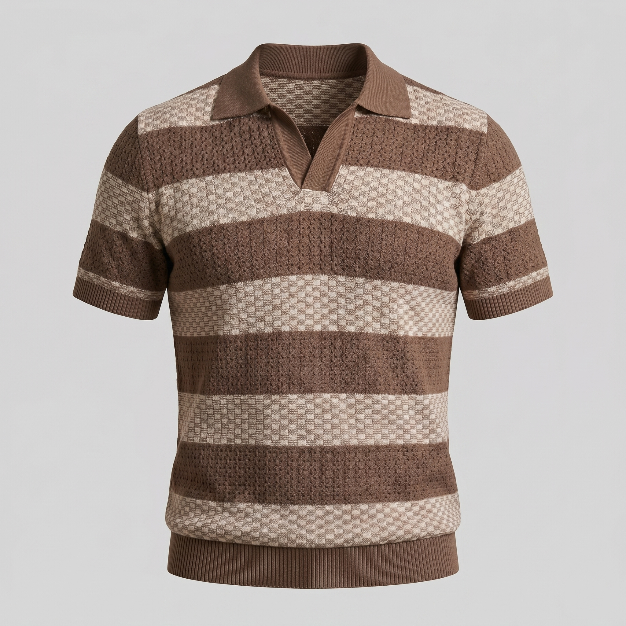 Herren Jacquard Strickpolo