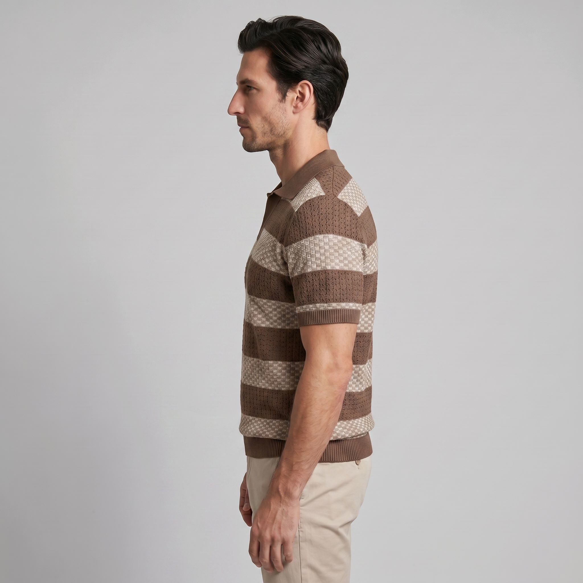 Herren Jacquard Strickpolo
