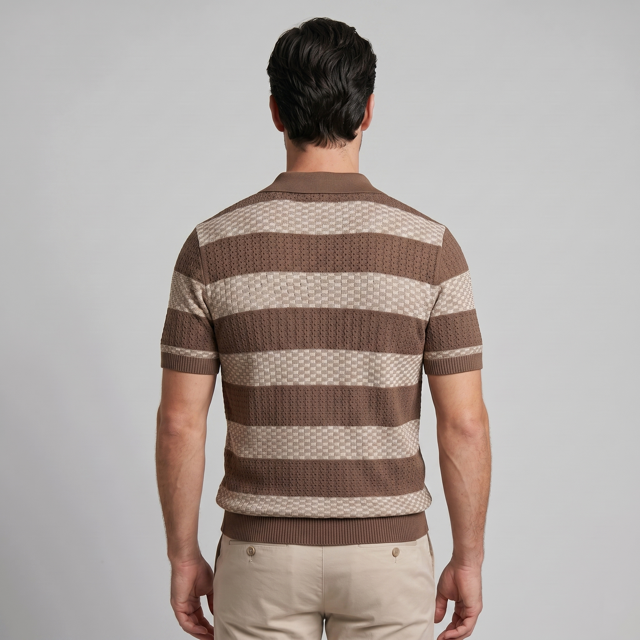 Herren Jacquard Strickpolo