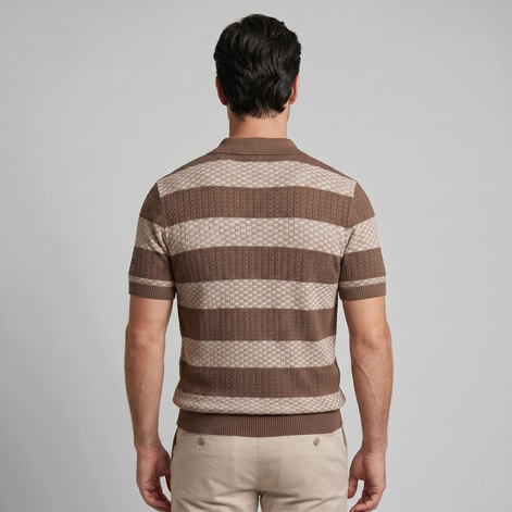Herren Jacquard Strickpolo