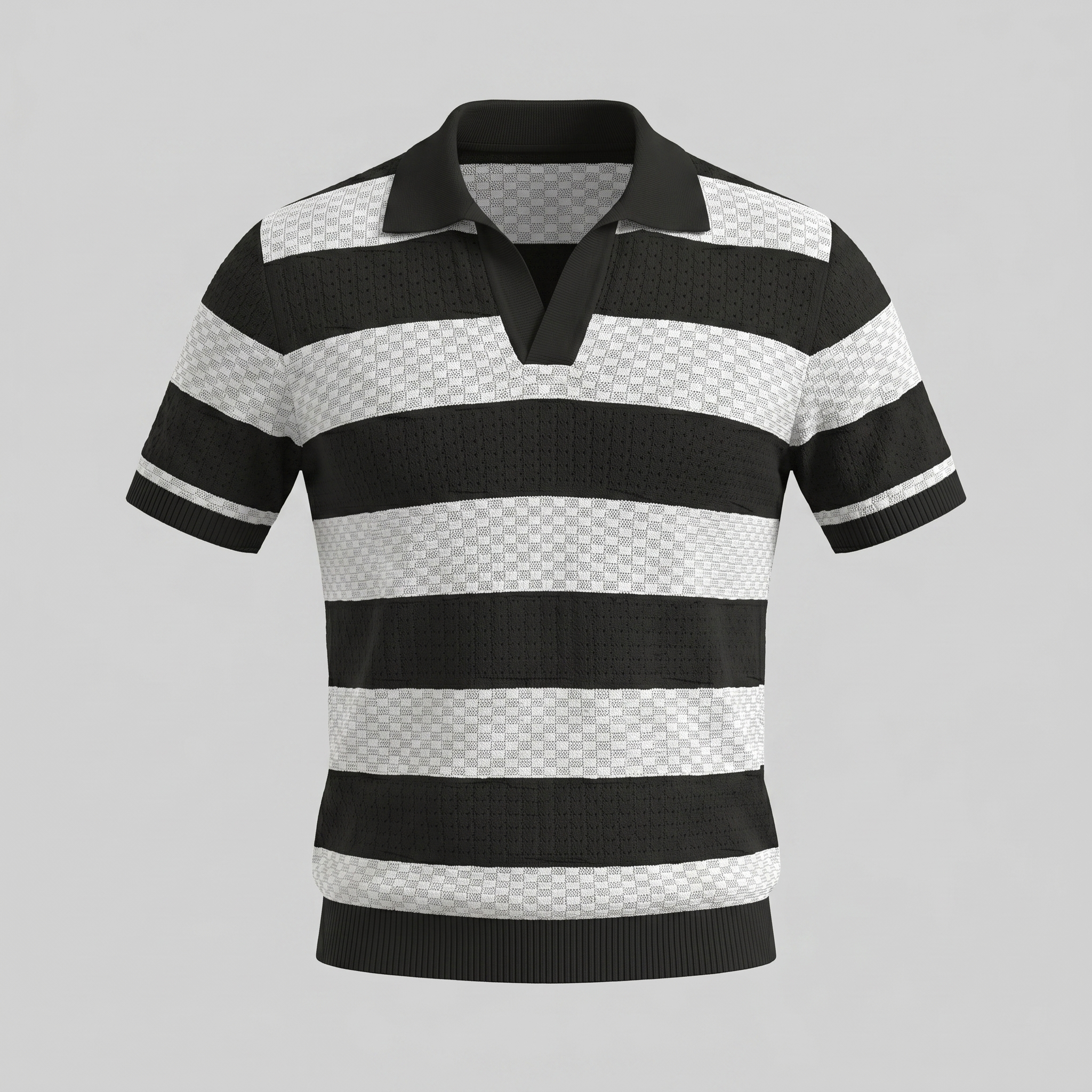 Herren Jacquard Strickpolo