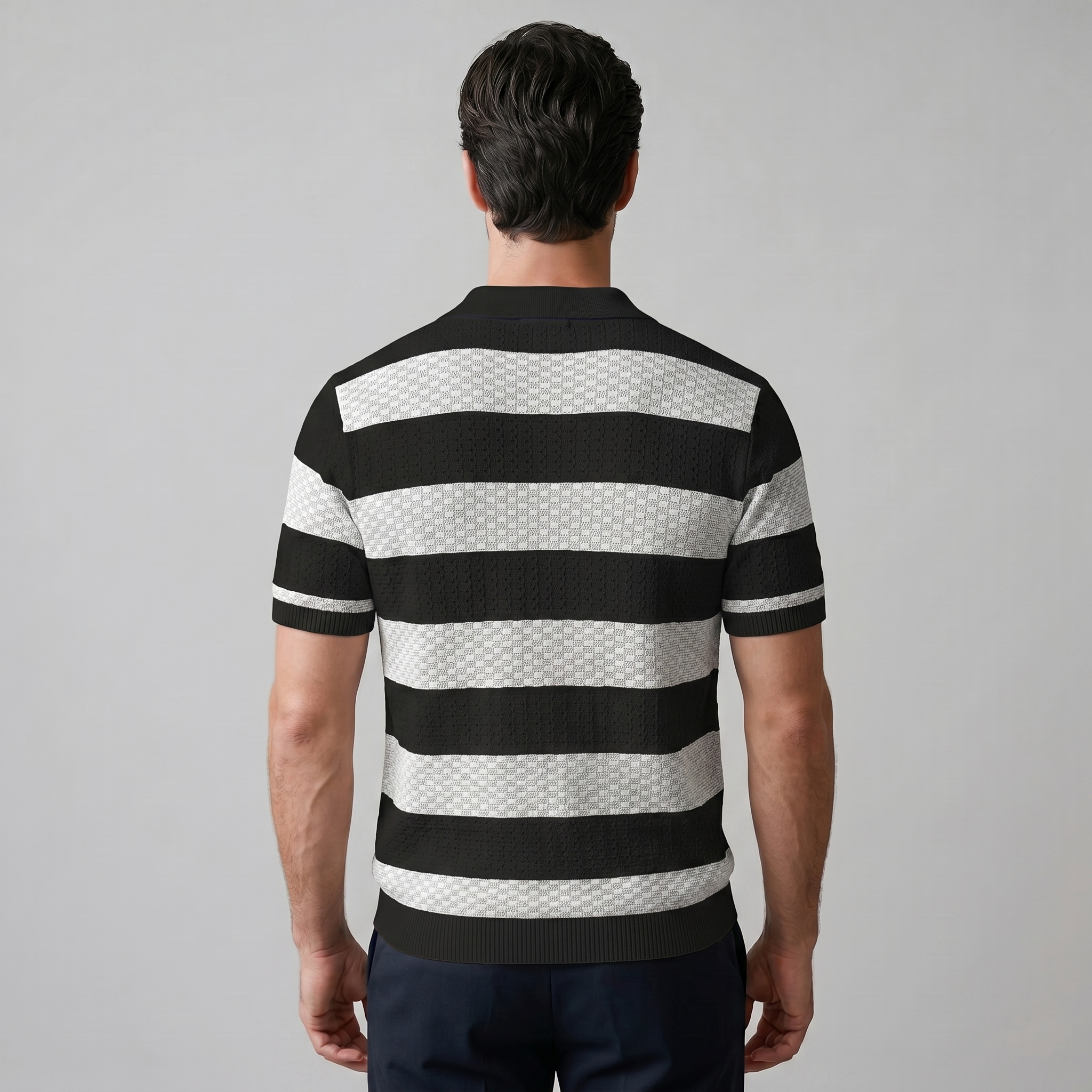 Herren Jacquard Strickpolo