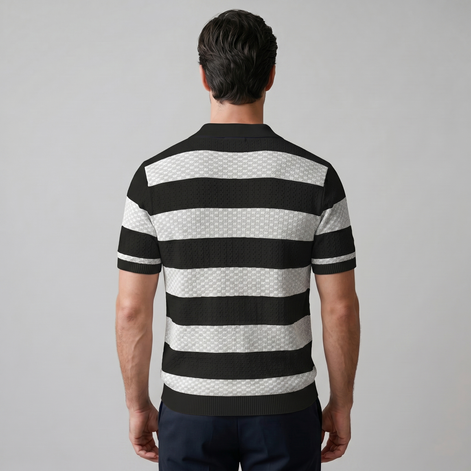 Herren Jacquard Strickpolo