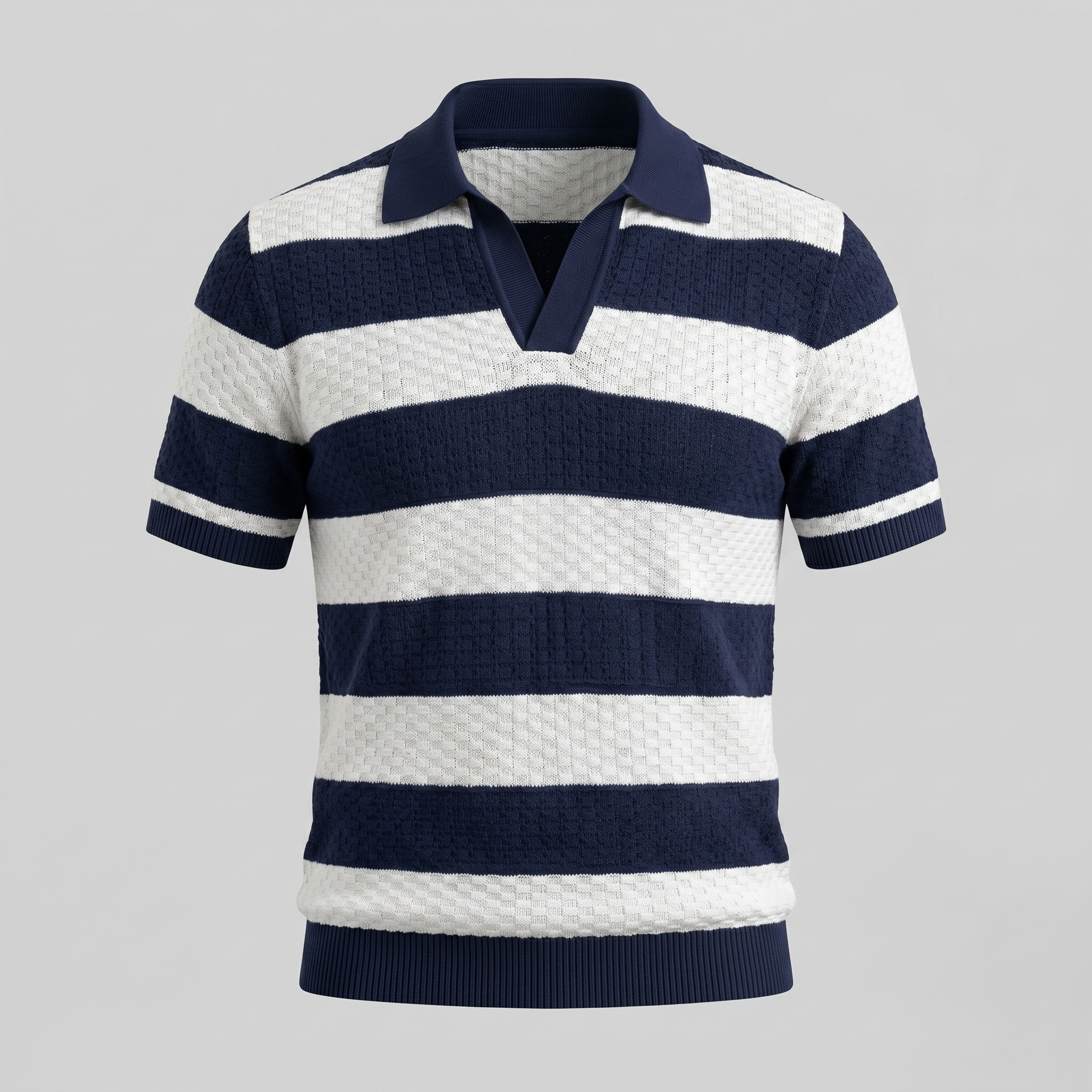 Herren Jacquard Strickpolo