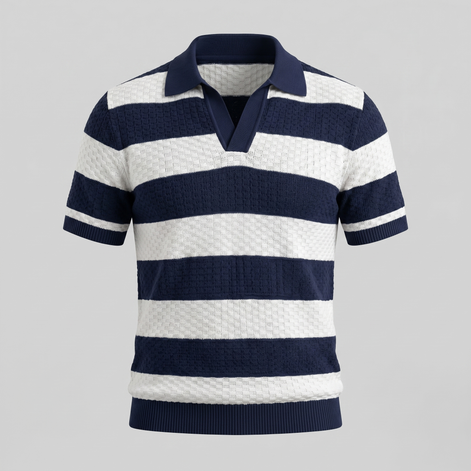 Herren Jacquard Strickpolo