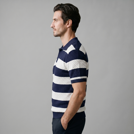 Herren Jacquard Strickpolo